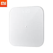 Xiaomi Original Mijia Scale 2 Bluetooth 5,0 Смарт Весы Цифровой светодиодный дисплей работает с приложением Mi fit для домашнего фитнеса 2024 - купить недорого