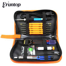 Eruntop kit saco 60w temperatura ajustável ferro de solda elétrica solda ferros fio desoldering bomba 2024 - compre barato