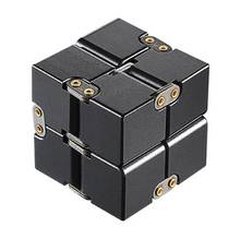 Кубик алюминиевый кубик игрушки Премиум металл деформация магический бесконечный снятие стресса куб для снятия стресса для EDC тревога 2024 - купить недорого