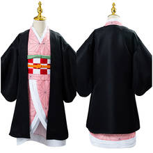 Kids Children Cosplay Anime Demon Slayer Kimetsu no Yaiba Costume Kimono Uniform Cloak Full Set Outfits Halloween 2024 - buy cheap