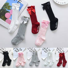 2020 Baby Summer Clothing New Kids Toddlers Girls Big Bow Knee High Long Soft Cotton Lace Baby Socks Bowknot 100% Cotton Socks 2024 - buy cheap