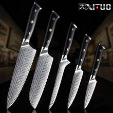 XITUO Damascus Chef Knife Set VG10 Kitchen Knife Meat Knife Deboning Santoku Practical Paring Knife G10 Handle with Kinfe Conver 2024 - buy cheap