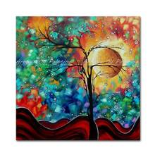 Bedroom Paintings Art Beautiful Night Handpainted Modern Abstract Tree Landscape Oil Painting On Canvas Wall Art Gift Home Decor 2024 - buy cheap