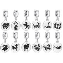 New Pendants 12 Chinese Zodiac 925 Sterling Silver Charms for Jewelry Making Fit Original  Charm Bracelet Necklace 2024 - buy cheap