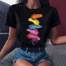 Wvioce novidade unha polonês impresso 3d t camisa feminina moda verão camisa femme tumblr topos solto camisetas femininas 2024 - compre barato