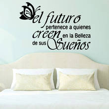 Cartoon Spanish Quotes Futuro Home Decor Removable Vinyl Mural Poster For Living Room Decal Bedroom Art Wallpaper 2024 - buy cheap