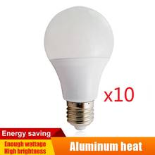 Bombilla LED E27/B22, CA 110V-240V, SMD2835, 5W, 7W, 9W, 12W, 15W, 18W, lámpara de ahorro de luz blanca fría y cálida para exteriores, 10 unids/lote 2024 - compra barato