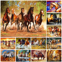 5D Diamond Painting Animals Horse DIY Diamond Embroidery Full Drill Square/Round Cross Stitch Mosaic Art Home Decoration Gift 2024 - buy cheap