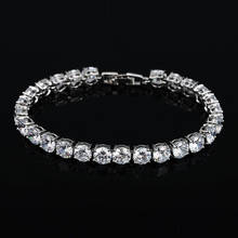 QTT Charms Dazzling Zircon Tennis Bracelet For Women 925 Sterling Silver Bracelets Bangle Wedding Party Jewelry 2021 New 2024 - buy cheap