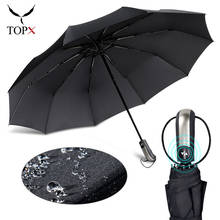 Защита от ветра, автоматический зонт от дождя для женщин портативный 3 Складной 10K Зонтик Подарки Зонтик Компактный мужские деловые Зонты 2024 - купить недорого
