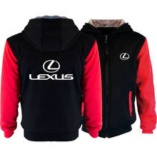 Мужское пальто Lexus на осень и зиму с логотипом автомобиля, утолщенные теплые свитшоты, мужские Лоскутные пальто, флисовые свитшоты, мужские толстовки Harajuku 2024 - купить недорого