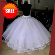 Best Sale White 3 Layers Wedding Accessories Petticoats For Wedding Dress Tulle Underskirt Ball Gown Petticoat Skirt No Hoops 2024 - buy cheap