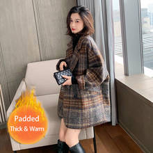 Heydress-abrigo holgado de lana para mujer, abrigo Vintage coreano con doble botonadura y cuello vuelto, invierno, 2019 2024 - compra barato