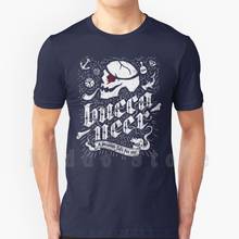 Buccaneer t camisa masculina algodão S-6Xl crânio crossbone jolly roger pirata gráfico vintage retro preto velas corsair 2024 - compre barato