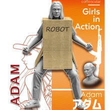 1/24 ADAM, Two heads, No ROBOT, GIRLS in ACTION, Resin Model figure, GK, Unassembled and unpainted kit 2024 - buy cheap