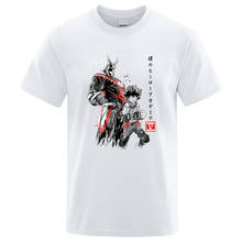 Camiseta con estampado de My Hero Academia para hombre, ropa informal, cómoda, de manga Regular, de Anime japonés 2024 - compra barato