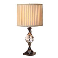Lámpara Led E27 de cristal K9 de tela Vintage Europea de Calidad de 100%, lámpara de mesa para decoración de boda, sala de estar, dormitorio, lámpara de mesa 1415 2024 - compra barato