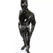 HandmadeFull Cover Latex Catsuit with Hood&Gloves Socks Bodysuit Halloween Costumes for Men 2024 - buy cheap