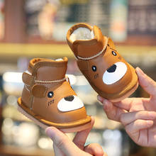 Sapatos de inverno para bebês do urso, calçados fofos para meninos e crianças de 0 a 2 anos, quentes de algodão 2024 - compre barato