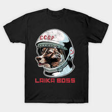 Camiseta de LAIKA BOSS para hombre, camisa de perro CCCP, Rusia, URSS, espacio 2024 - compra barato