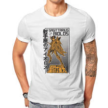 Святая Сейя мистическая одежда "Рыцари зодиака" футболки для Для мужчин Стрелец забавная футболка с круглым вырезом, хлопковая футболка 2024 - купить недорого
