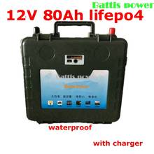 Lifepo4-Batería de 12,8 v, 12v, 80ah, cargador 5A, puerto USB para LCTV, iluminación de emergencia, lámpara de xenón, camping, escalada 2024 - compra barato