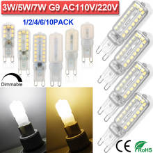 Bombilla LED G9 regulable, Base bi-pin para bombilla halógena de 20W /40W /60W, reemplazo para decoración del hogar, luz halógena blanca cálida 2024 - compra barato