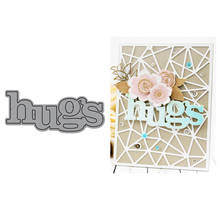 New Big Word Hugs Metal Cutting Dies Stencil for DIY Scrapbooking Photo Album Embossing Paper Cards Decorative Crafts Die Cuts 2024 - buy cheap