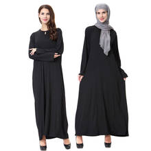 Vestido Abaya musulmán de Ramadán para mujer, Túnica Hijab holgada negra de Dubái, caftán marroquí de Turquía, ropa islámica de oración 2024 - compra barato