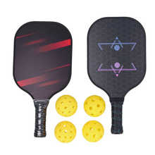 Портативный набор ракеток для пиклбола, ракетка из стекловолокна для пиклбола, ракетка с полимерным сердечником и мячиком для Крикета 2024 - купить недорого