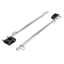 2pcs Stainless Steel Marine Boat Flag Pole Rod Holder with Plastic Rail Clamps for Rails 22mm (7/8inch) to 25mm (1 inch) Dia 2024 - buy cheap