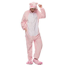 Pijama de una sola pieza con cerdo rosa para mujer, ropa de dormir de invierno para adultos 2024 - compra barato