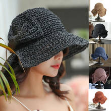 2020 Brim and Bow Summer Hat Summer Hat Foldable Wide Brim Floppy Straw Sun Hat Summer Beach Hat for Women Girl N66 2024 - buy cheap