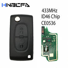 433Mhz VA2/Hu83 Blade For Peugeot  307 408 308 207 208  with ID46 Chip CE0536 2 Buttons Remote Smart key 2024 - buy cheap