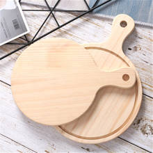 Round with Handle Pizza Baking Tray Wooden Pizza board Pizza Stone Cutting Board Platter Pizza Cake Bakeware Tools 2024 - buy cheap