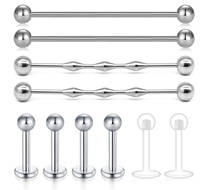 16 manômetros industrial barra cartilagem brinco de body piercing joias 32mm 35mm 2024 - compre barato