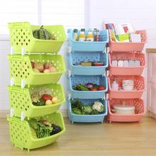 Cesta de almacenamiento apilable y duradera para el hogar, organizador de cocina, caja hueca para frutas y verduras 2024 - compra barato