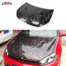 Capa de motor dianteira de fibra de carbono mk6, capa de malha de ventilação, compatível com vw golf 6 vi mk6 gti compatível com os modelos 2010 a 2013 2024 - compre barato