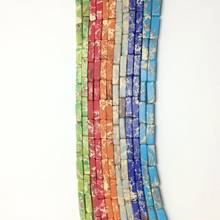 free delivery AAA Natural Imperiali 4*13mm Square Natural Emperor Stone Beads For Jewelry Making Diy Bracelet Necklace Strand 15 2024 - buy cheap