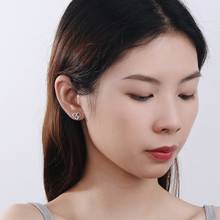 Hot Sale Silver Color Earrings Love Heart Stud Earrings For Women pendientes oorbellen 2024 - buy cheap
