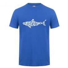 Camiseta de algodão para homens, presente engraçado de aniversário para homens, papai, son friend, brother, tubarão, mergulhador 2024 - compre barato