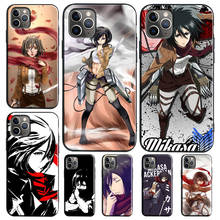 Funda de TPU suave para iPhone, carcasa de Mikasa de ataque a los Titanes para modelos 13, 11, 12 Pro Max, mini, 6S, 7, 8 Plus, X, XR, XS Max, SE, 2020 2024 - compra barato