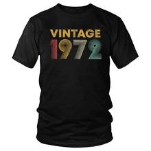 Camiseta design vintage masculina, camiseta de algodão com manga curta, em 48 anos de idade, presente de aniversário 2024 - compre barato