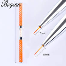 BQAN 1PCS New Double Head 7mm/11mm Acrylic Flower Nail Art Brushes Liner Brush Drawing Line Crystal Handle Nail Art Manicure Too 2024 - buy cheap