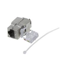 1pc rj45 keystone cat6 cat6a protegido ftp módulo de liga de zinco keystone jack rede conector adaptador g88d 2024 - compre barato