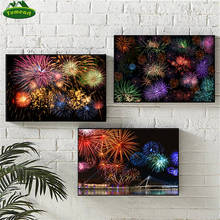 Modern Style Fireworks City Night Landscape Poster and Print Home Decor Canvas Painting Wall Art Picture For Living Room Decor 2024 - buy cheap