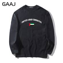 T Shirt Men GAAJ United Arab Emirates Flag Funny Slim Fit Man & Women Unisex Long Sleeve Hip Hop T-shirt Casual Cotton #696FO 2024 - buy cheap