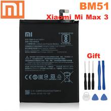 Bateria original de substituição para xiaomi mi max3 max 3 bm51, bateria genuína de alta capacidade 5500mah + ferramentas 2024 - compre barato
