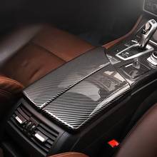 Cubierta protectora para reposabrazos Central de coche, embellecedor para BMW serie 5 F10 2011-2017, accesorios interiores de fibra de carbono 2024 - compra barato