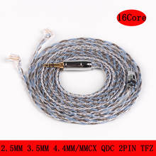 Cable de repuesto trenzado para auriculares MMCX se215 /2 pines 0,78/QDC ZSN AS10/TFZ, 16 núcleos 2024 - compra barato
